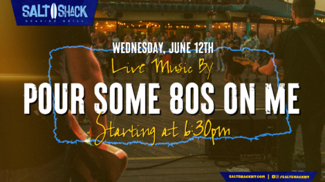 Wednesday, June 12th live music by Pour Some 80's on Me 6:30 pm