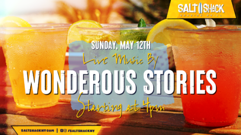 Sunday, May 12th live music by Wonderous Stories at 4 pm