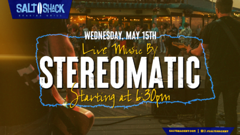 Wednesday, May 15th live music by Stereomatic at 6:30 pm