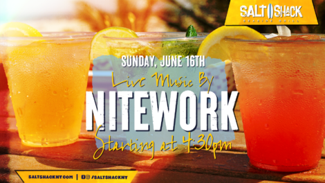 Sunday, June 16th Live music by Nitework 4:30 pm