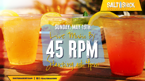 Sunday, May 19th live music by 45 RPM