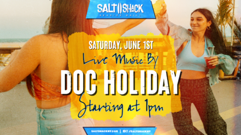 Saturday, June 1st live music by Doc Holiday at 1 pm