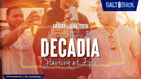 Friday, June 28th Live music by Decadia at 7 pm