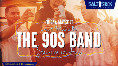 Friday, May 31st live music by The 90's Band at 7 pm 