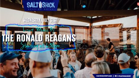 wednesday july 31st live music by the ronald reagans at 6:30 pm