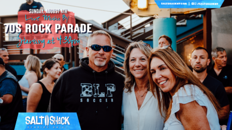 Sunday, August 4th: live music by 70s rock parade at 4:30 pm